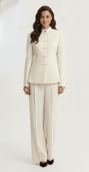 The Zaina Tailored Mandarin Collar Blazer Set - TAL by The Abaya Lab