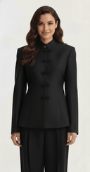 The Zaina Tailored Mandarin Collar Blazer Set - TAL by The Abaya Lab