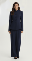 The Zaina Tailored Mandarin Collar Blazer Set - TAL by The Abaya Lab