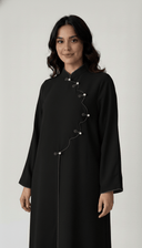 The Zainab Scallop Detail Mandarin Collar Abaya - TAL by The Abaya Lab