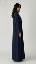 The Zainab Scallop Detail Mandarin Collar Abaya - TAL by The Abaya Lab