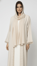 The Zainoor Graceful Lace Accent Abaya - TAL by The Abaya Lab