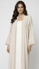 The Zainoor Graceful Lace Accent Abaya - TAL by The Abaya Lab