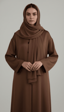 The Zareen Satin Mandarin Knot Abaya - TAL by The Abaya Lab