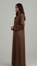 The Zareen Satin Mandarin Knot Abaya - TAL by The Abaya Lab