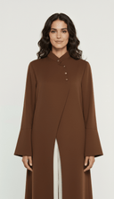 The Zayane Cross - Front and Flared Cuffs Abaya - TAL by The Abaya Lab