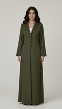 The Zaynah Luxe Collar Detail Abaya - TAL by The Abaya Lab