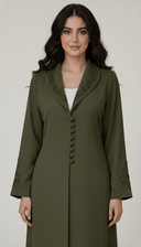 The Zaynah Luxe Collar Detail Abaya - TAL by The Abaya Lab