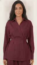 The Zobia Wrap Waist Co-Ord Set - TAL by The Abaya Lab