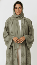 The Zohal Tropical Palm Elegance Abaya - TAL by The Abaya Lab