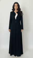 The Zoya Contoured Fit Button Detail Abaya - TAL by The Abaya Lab