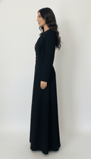 The Zoya Contoured Fit Button Detail Abaya - TAL by The Abaya Lab