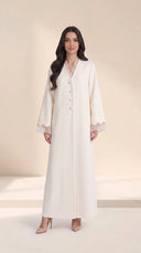 The Zuhaira Scalloped Organza Detail Abaya - TAL by The Abaya Lab