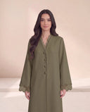 The Zuhaira Scalloped Organza Detail Abaya - TAL by The Abaya Lab
