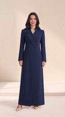 The Shakura Tailored Abaya with Asymmetric Button Detail