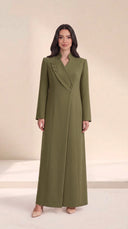 The Shakura Tailored Abaya with Asymmetric Button Detail