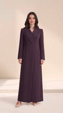 The Shakura Tailored Abaya with Asymmetric Button Detail