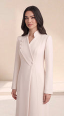 The Shakura Tailored Abaya with Asymmetric Button Detail