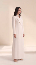 The Shakura Tailored Abaya with Asymmetric Button Detail