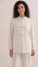 The Samirah Mandarin Collar Co-Ord Set with Braided Closures
