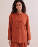 The Samirah Mandarin Collar Co-Ord Set with Braided Closures