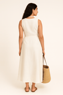 White Linen Inner Dress - TAL by The Abaya Lab