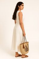 White Linen Inner Dress - TAL by The Abaya Lab