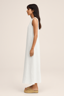 White Linen Mix Casual Inner Dress - TAL by The Abaya Lab