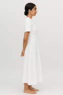 White Short Sleeve Cotton Mix Inner Dress - TAL by The Abaya Lab