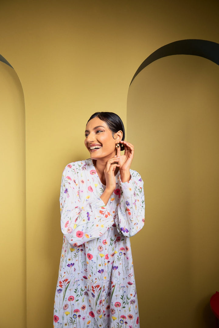 Multi Color Small Flower Pattern - The Abaya Lab