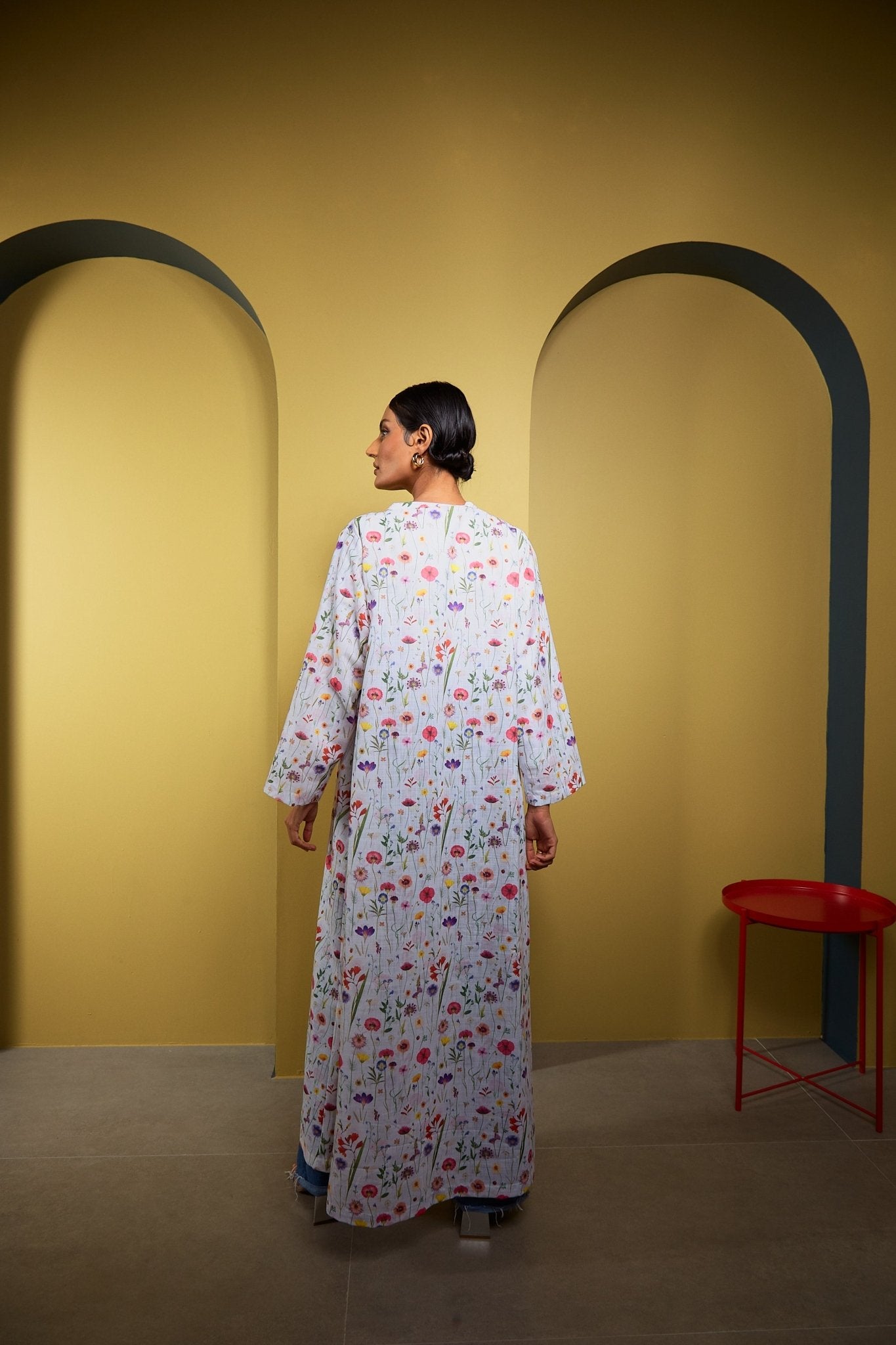 Multi Color Small Flower Pattern - The Abaya Lab